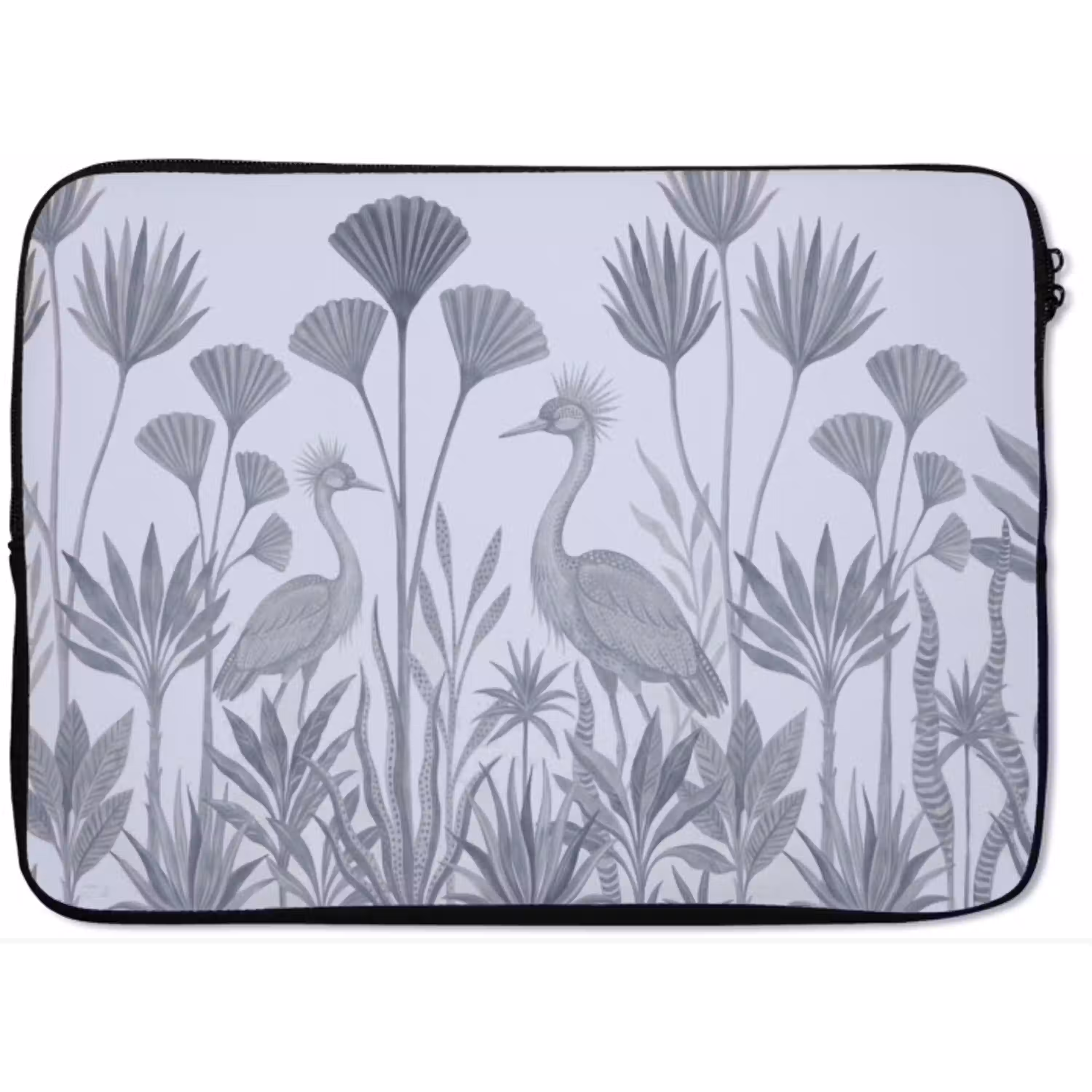 Vogel - Tropisch - Illustratie - Blauwgrijs - Natuur laptophoes neopreen klein -zkaufland3dotto
