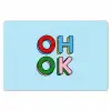 Oh ok - Blauw - Kleurrijk Placemat vinyl groot -zzsfeer1_Kitchenyeah-website