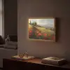 Klaprozen - Rood - Heuvels - Landschap Light Box met batterij (Wandlamp) middel -sfeer1