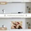 Kerstman - Rendier - Kerst - Christmas keuken achterwand spatscherm klein -voor_na_NL