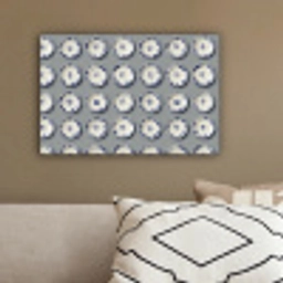 Borden - Bloemen - Blauw - Wit canvas 2cm klein 34 -sfeer3