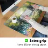 Bos - Schilderstijl - Kleurrijk Muismat XXL klein -sfeer3