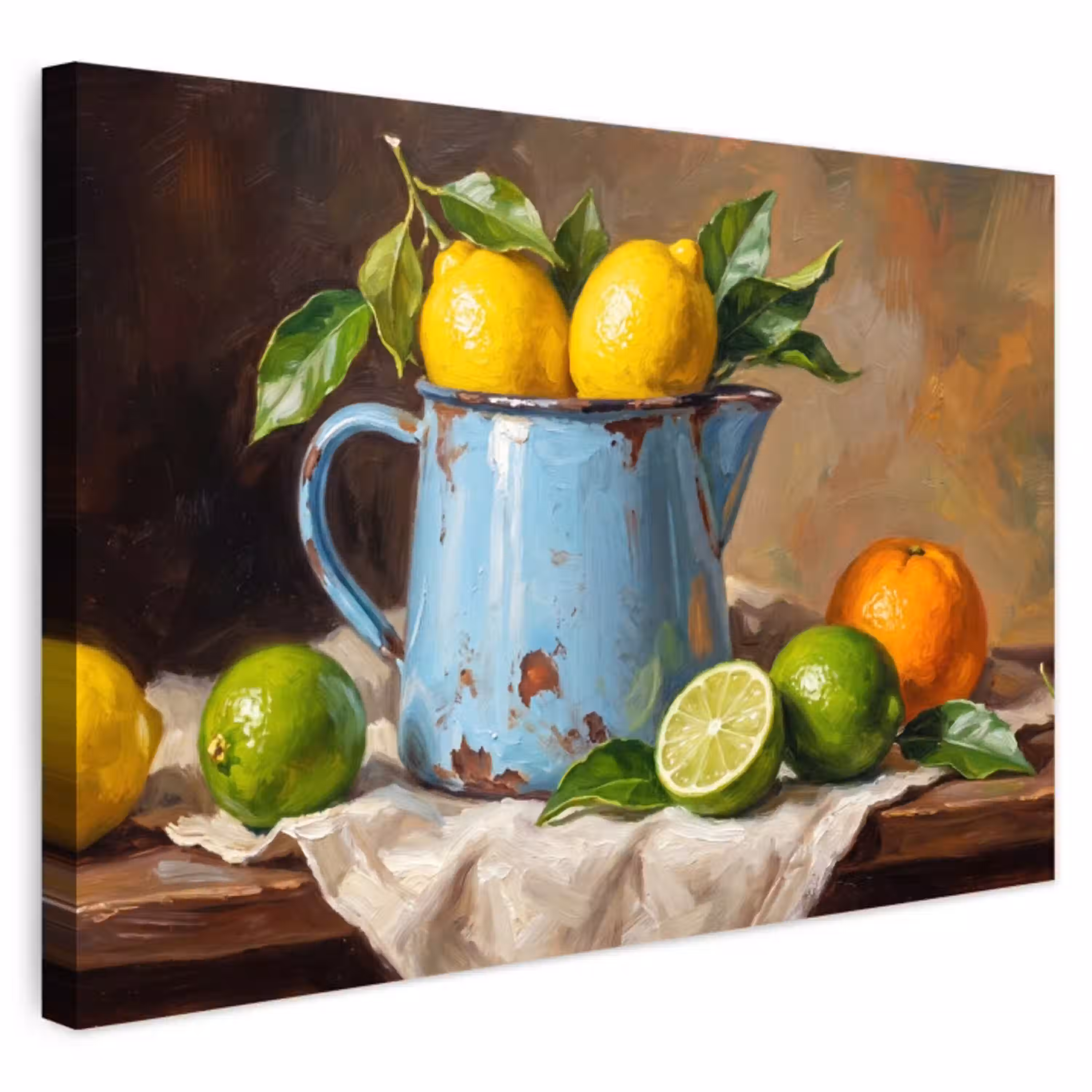 Eten - Stilleven - Klassiek Tuinposter op houten frame 2 cm dik klein -3d