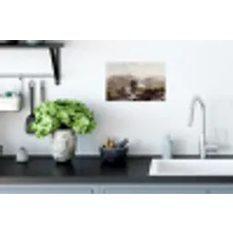 Berglandschap - Meer - Bergen - Vallei - Klassiek Muursticker klein -keuken