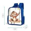 Aap - Dier - Kinderen - Jungle Kinderrugzak - Blauw middel -productfoto_formaten