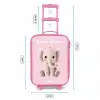 Olifant - Grijs - Baby - Slurf Kinderkoffer - Roze klein -productfoto_formaten