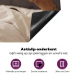 Champagne - Bed - Bubbels Inductie beschermer vinyl 3mm klein -zzzzzzz-cc-onderkant