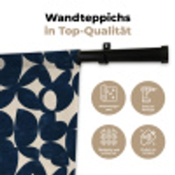 Modern - Geometrisch - Blauw Wandkleed katoen klein 269 -tsfeer2_DE