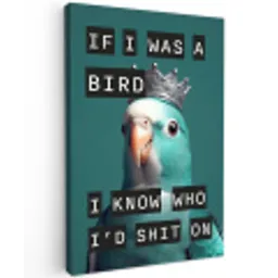 Parkiet - Turquoise - Quotes - Decoratie Tuinposter op houten frame 2 cm dik klein -3d