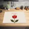 Roos - Rood - Bloem - Valentijn Inductie beschermer vinyl 3mm klein -sfeer5