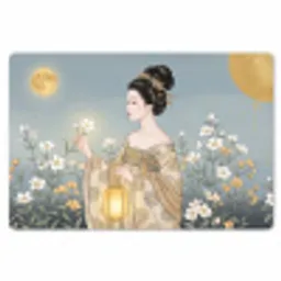 Aziatisch - Vrouw - Kimono Placemat vinyl groot -zzsfeer1_Kitchenyeah-website