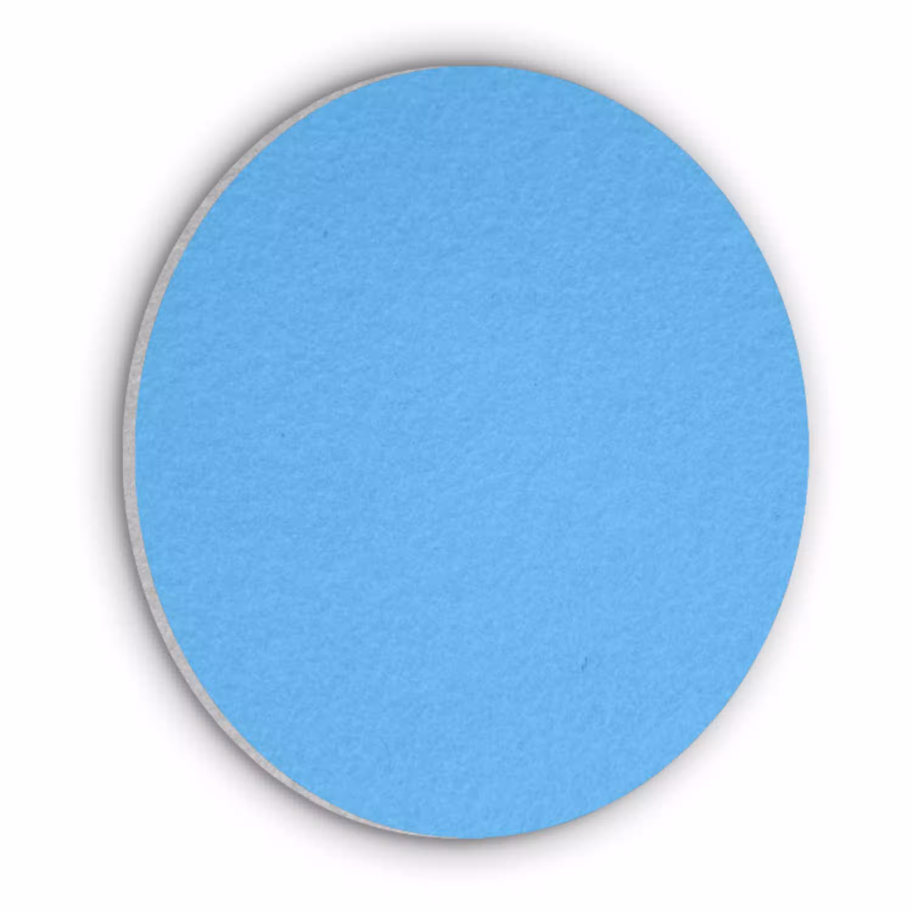 Sky - Blue - Blauw Akoestische PET Vilt - Rond klein 838 -3d