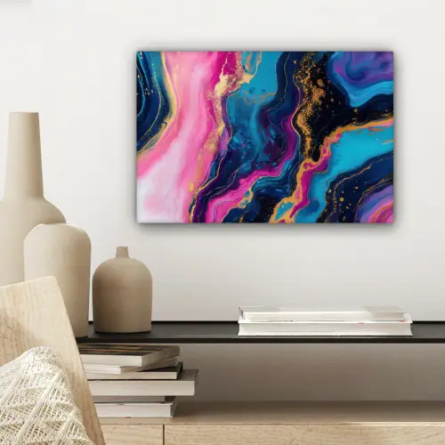 Marmer - Modern - Goud canvas 2cm klein -sfeer6