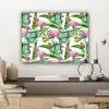 Inductie beschermer - Flamingo - Bladeren - Afdekplaat voor kookplaat - Tropisch canvas 2cm klein -sfeer6