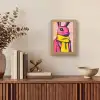 Abstract - Konijn - Sjaal - Geel Light Box met kabel (Tafellamp) klein -sfeer2