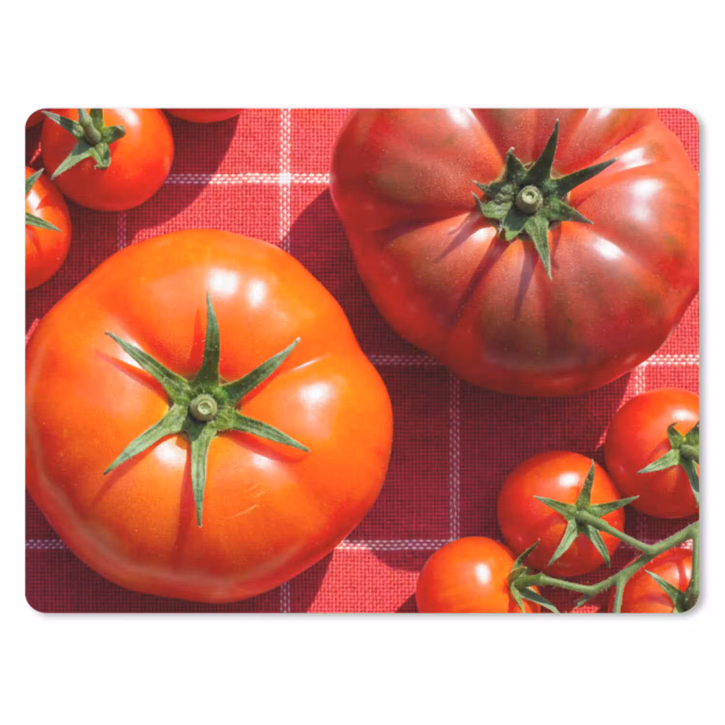 Tomaat - Rood - Eten muismat rubber klein -3d