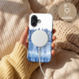Aquarel - Grachtenpanden - Delfts - Blauw Toughcase MagSafe Apple iPhone 17 klein -USP_MagsafeV