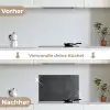 Industrieel - Leisteen - Grijs - Structuur - Beton keuken achterwand spatscherm klein -voor_na_DE