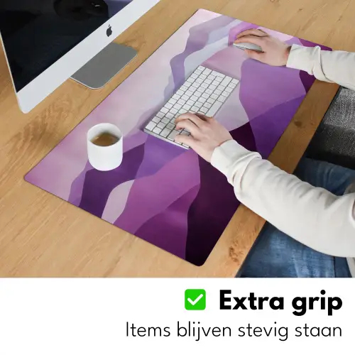 Abstract - Heuvels - Landschap - Paars Muismat XXL klein -sfeer3