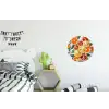 Schijfjes - Fruit - Oranje - Mozaïek Wandcirkel aluminium klein -kinderkamer