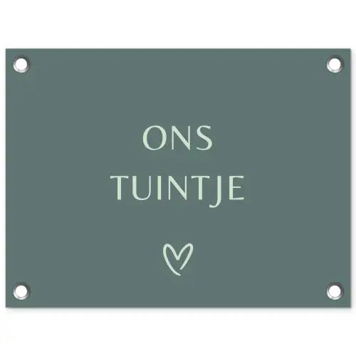 Ons tuintje tuinposter los doek klein -3d