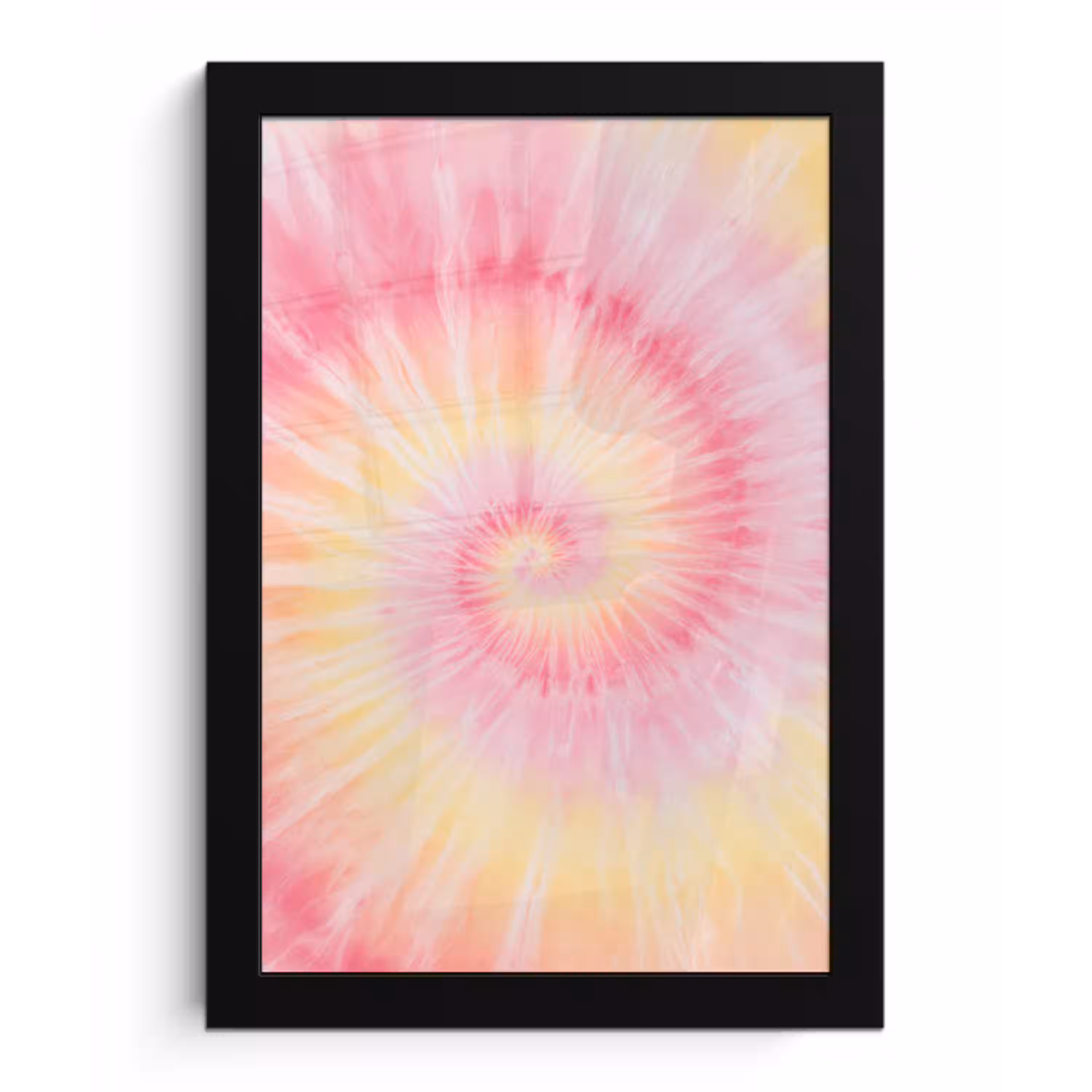 Patroon - Tie Dye - Pasteltinten - Roze fotolijst zwart zonder passe partout klein -3d