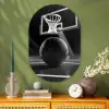 Basketbal - Basketbalveld - Lichtlijnen Wandcirkel Ovaal Glas middel -sfeer2