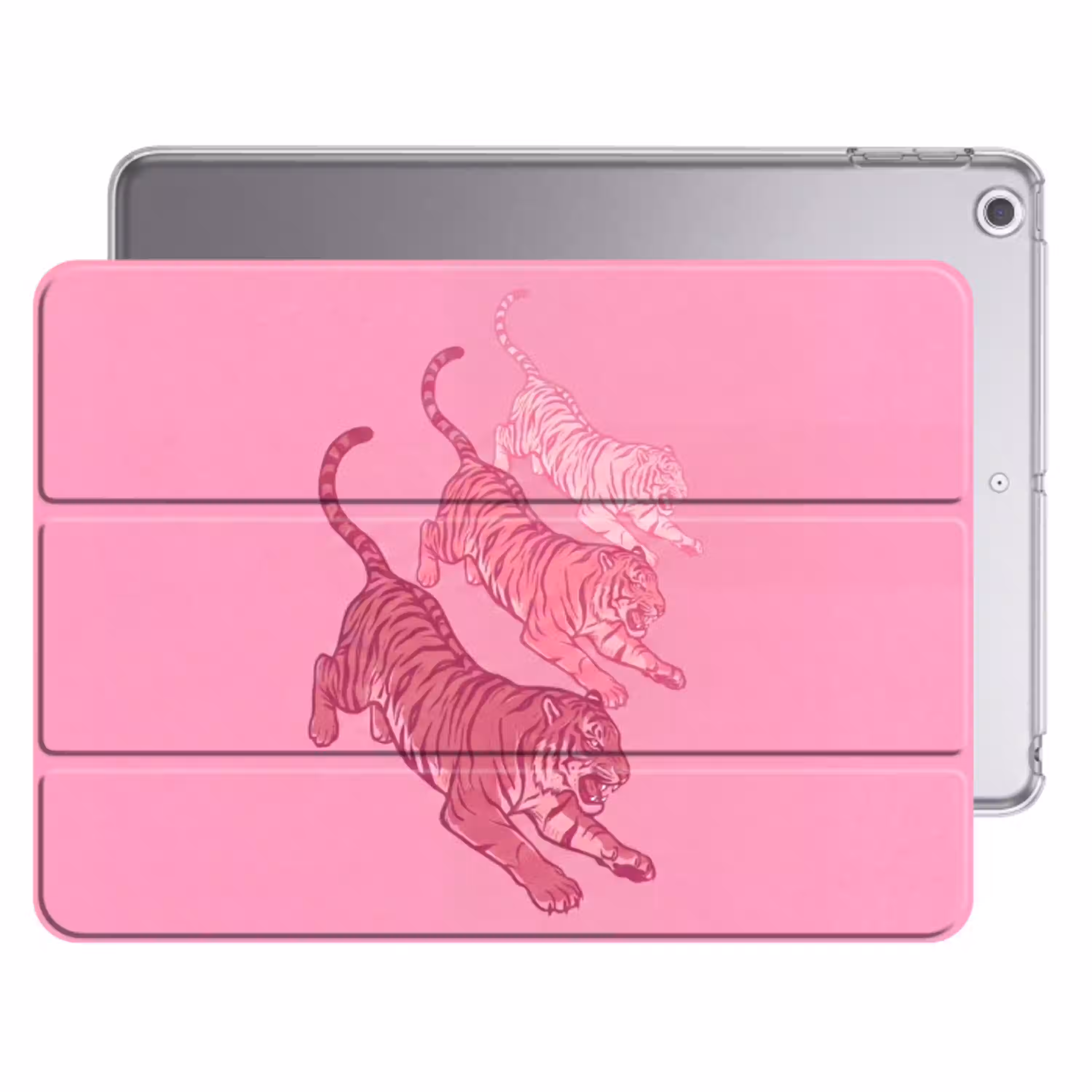 Kat - Springend - Dieren - Roze - Modern Apple iPad 2017 middel -threedimensional_3d_global
