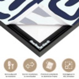 Abstract - Modern - Blauw Textielframe zwart klein 947 -USP_closeupNL