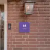 Donkerpaars - Modern Naambord Vierkant klein -sfeer7-XS
