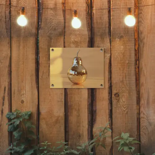 Goud - Disco - Glitter - Peer tuinposter los doek klein -sfeer1