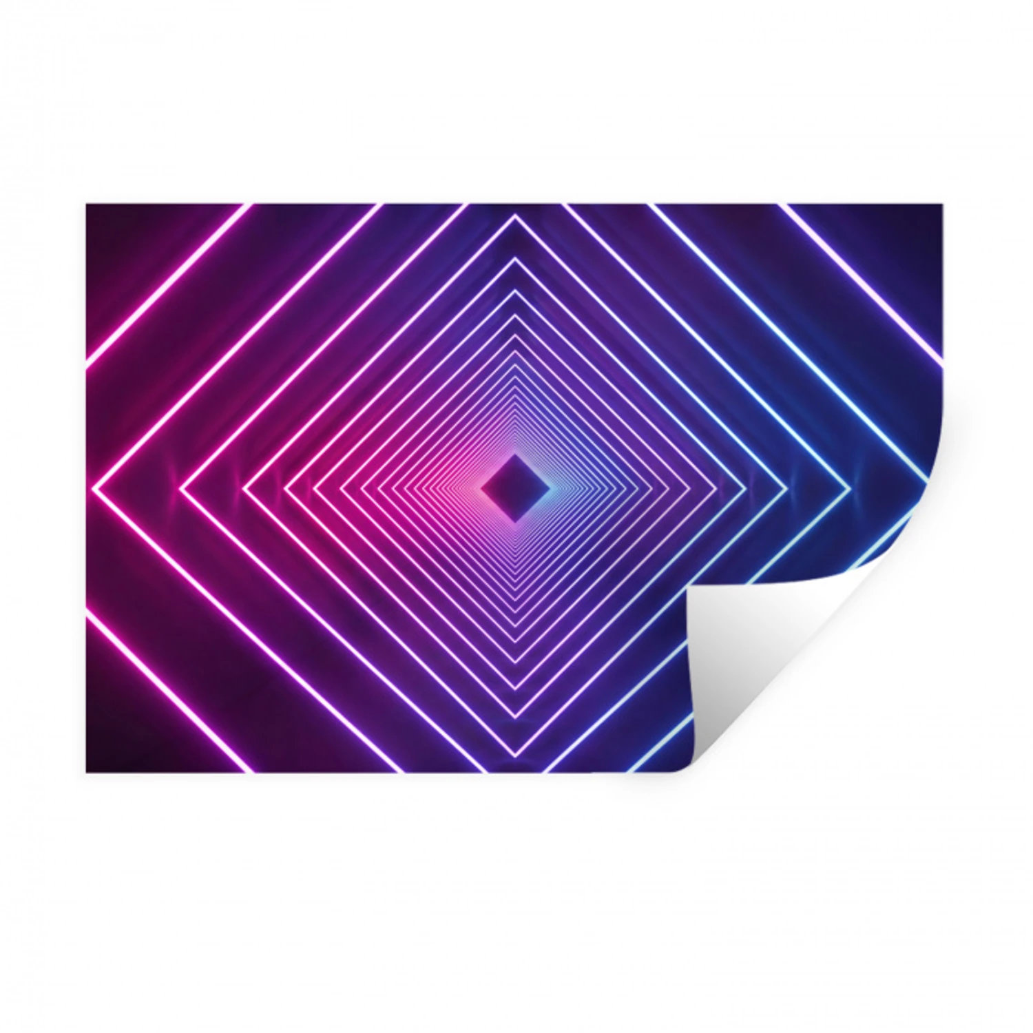 Driedimensionaal - Tunnel - Ruimte Muursticker klein -3d