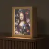 Mona Lisa - Leonardo da Vinci - Bloemen Light Box met kabel (Tafellamp) klein -z3d_website