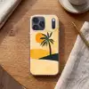 Illustratie - Palmboom - Zon - Heuvels Telefoonhoesje iPhone 17 Pro Max klein -sfeer1