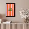 Strepen - Oranje - Verticaal - Ciao bella fotolijst zwart zonder passe partout klein -sfeer5