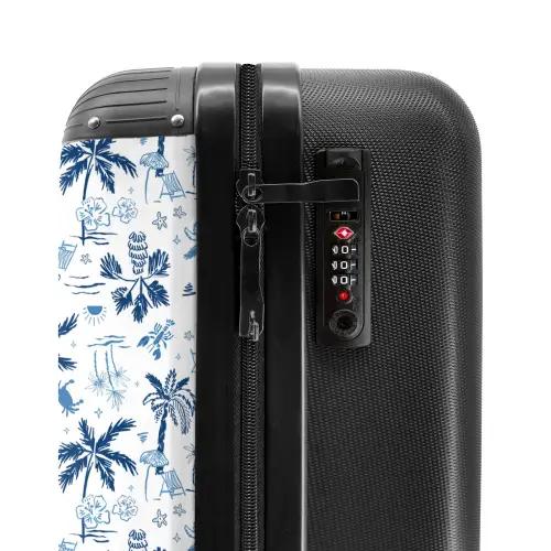 Vakantie patroon blauw NBS - Handbagage koffer - Volwassenen Unisex middel -slot