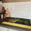 Hert - Gewei - Gras - Natuur - Dieren - Groen Inductie beschermer vinyl 3mm klein -sfeer3
