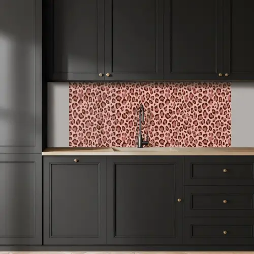 Luipaard - Patroon - Roze keuken achterwand 2 middel 871 -sfeer1