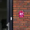 Roze rozen - Traditioneel Naambord Huisje klein -sfeer2