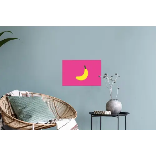 Banaan - Geel - Fruit Muursticker klein -plant