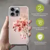 Orchidee - Bloemen - Roze - Bloemblaadjes Hoesje iPhone 16 Pro Max met koord klein -sfeer2_NL