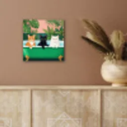 Badkamer - Kattenparade - Kleurrijk aluminium wit klein -sfeer4