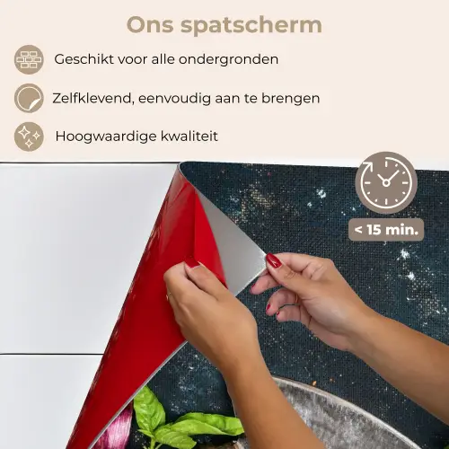 Koksmes en Verse Ingrediënten keuken achterwand spatscherm klein -spatscherm_NL