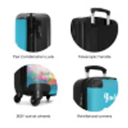 Rosie Regenboog NBS - Handbagage koffer - Kinderen Unisex middel zzzzzzzbolletjes_ENG