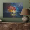 Boom - Blauw - Bladeren - Vakken PET vilt klein -sfeer2