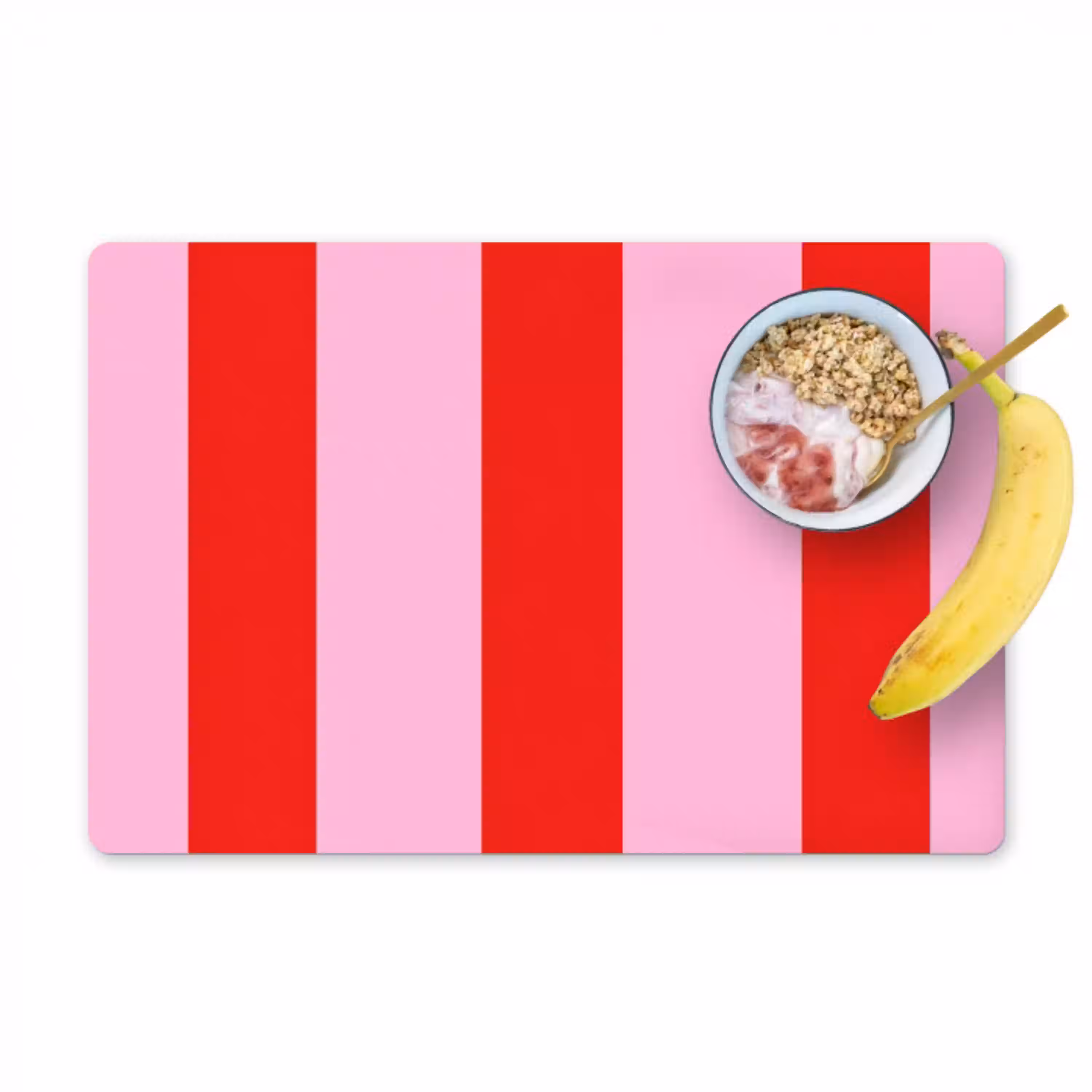 Strepen - Klassiek - Roze Placemat vinyl groot 368 -zzzproduct_Kitchenyeah-website