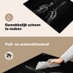 Bestek - Zwart - Wit Inductie beschemer met haakjes klein -ky-schoon-nl