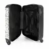 Grijze verfspatten op een gebroken wit NBS - Handbagage koffer - Volwassenen Unisex middel -binnenkant