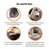 Ciao - Stippen - Roze - Wit Inductie beschermer vinyl 3mm klein -zzzzzzz-td-werking