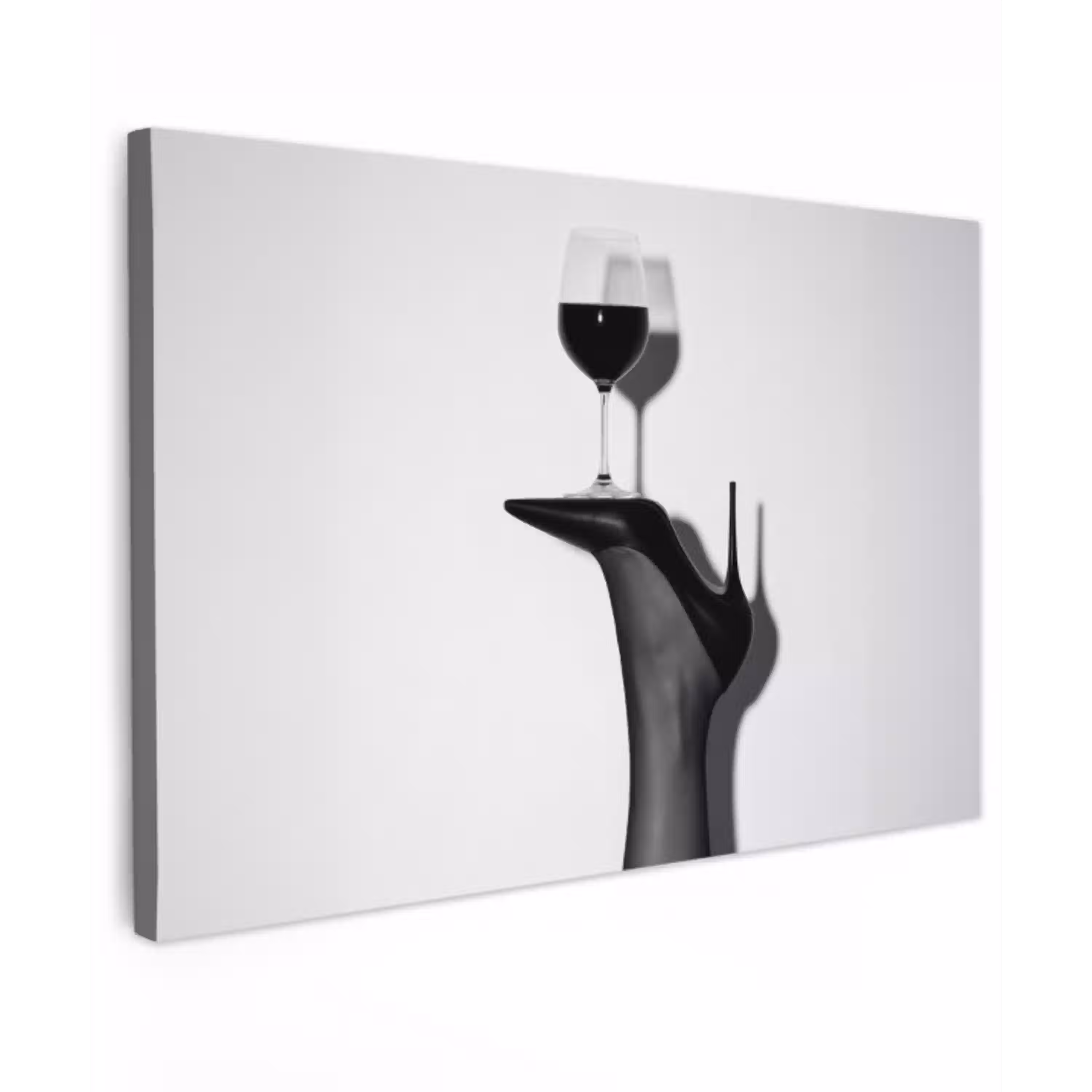 Hak - Wijn - Minimalistisch - Zwart canvas 2cm klein -z3d